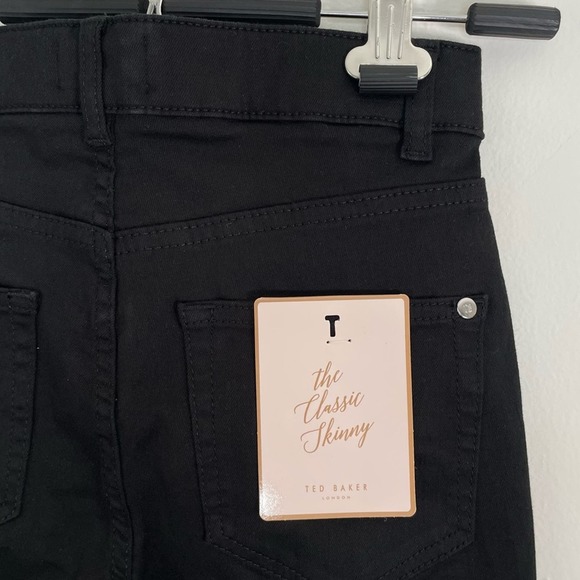 NWT TED BAKER Alesias The Classic Skinny Jeans Black Size 25 - Picture 6 of 10
